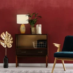 Lampe à poser Céramique perlé doré, Abatjour tissu Crème E27 max 60w Haut 45cm Diam 48cm NADINE 1LT