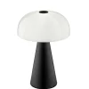 Lampe à poser Crescent métal noir mat et verre H.35,3cm IP20 E14 Brilliant