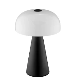 Lampe à poser Crescent métal noir mat et verre H.35,3cm IP20 E14 Brilliant