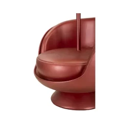 Lampe à Poser Déco "Midcentury" 43cm Rouge