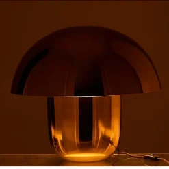 Lampe à Poser Design "Champignon" 50cm Or