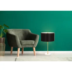 Lampe à Poser Design "Piona" 65cm Noir & Or