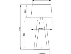 Lampe à poser design Sacha LT blanc écru