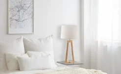 Lampe à poser design Sacha LT blanc écru