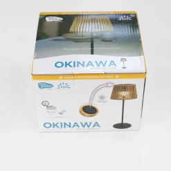 Lampe à poser d'extérieur en bambou à énergie solaire Okinawa câble jute H.36cm IP44 Newgarden