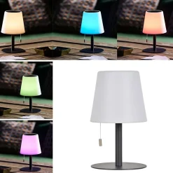 Lampe à poser d'extérieur solaire LED intégrée RGB dimmable 2W Corep