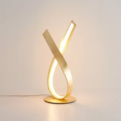 Lampe à poser dimmable doré effet feuille d'or - Millenium