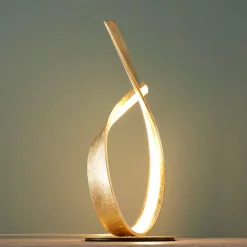 Lampe à poser dimmable doré effet feuille d'or - Millenium