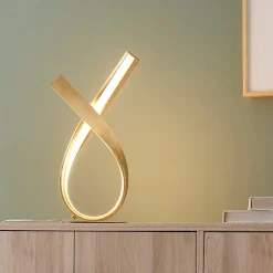 Lampe à poser dimmable doré effet feuille d'or - Millenium