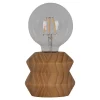 Lampe à poser effet bois E27 Ø11 x H.9cm 25W GoodHome Hoopoe