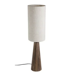 Lampe à poser en bois et lin H.70cm E27 40W Seynave, Sanchez