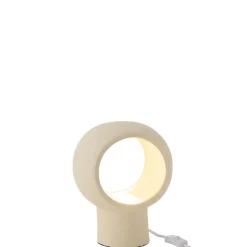Lampe à Poser en Céramique "Cercle" 27cm Beige