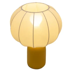 Lampe à poser en céramique jaune et tissu H.33 cm E27 40 W Jumell Requi