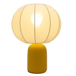 Lampe à poser en céramique jaune et tissu H.33 cm E27 40 W Jumell Requi