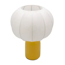 Lampe à poser en céramique jaune et tissu H.33 cm E27 40 W Jumell Requi