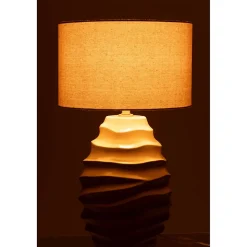 Lampe à Poser en Céramique "Vague" 68cm Beige