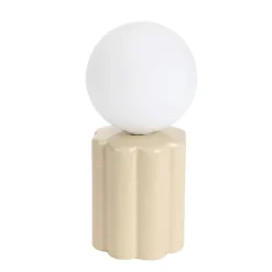 Lampe à poser en céramique blanc écru H.25 G9 40W Seynave, Omer