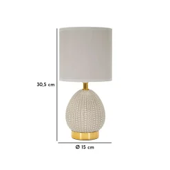 Lampe à poser en céramique et métal Flavi 15x30.5 cm