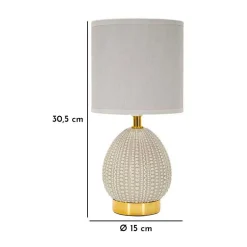 Lampe à poser en céramique et métal Flavi 15x30.5 cm