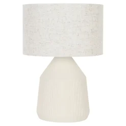 Lampe à poser en céramique blanc E27 ⌀28 x H.40cm 25W Goodhome Longclaw