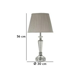 Lampe à Poser en Métal "Tolly" 56cm Argent