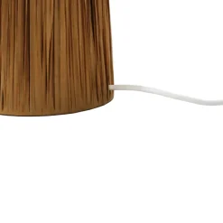 Lampe à poser en raphia Bellflower H.38 x Ø.26cm E27 28W GoodHome