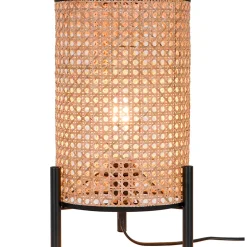 Lampe à poser en rotin E27 Ø20 x H.37cm 25W GoodHome Tonkin