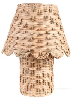 Lampe à poser en rotin H.37cm E27 5W Lussiol, Anna