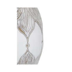 Lampe à Poser en Résine "Atene" 67cm Blanc & Naturel