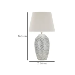 Lampe à Poser en Résine "Wave" 65cm Blanc