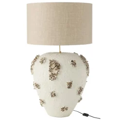 Lampe à Poser en Terre Cuite "Jilly" 105cm Blanc