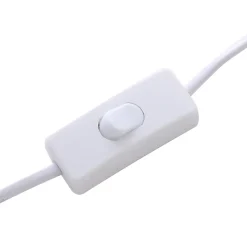 Lampe à poser en velours blanc H.28cm E27 5W Lussiol, Alba