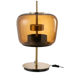 Lampe à Poser en Verre à LED "Omar" 58cm Marron