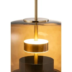 Lampe à Poser en Verre à LED "Omar" 58cm Marron