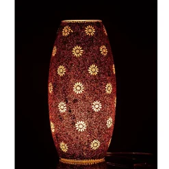 Lampe à Poser en Verre "Bram" 42cm Rouge