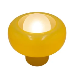 Lampe à poser en verre jaune H.25 cm G9 5 W Jumell Boli