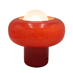Lampe à poser en verre rouge H.25 cm G9 5 W Jumell Boli