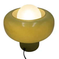 Lampe à poser en verre vert H.25 cm G9 5 W Jumell Boli