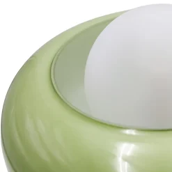 Lampe à poser en verre vert H.25 cm G9 5 W Jumell Boli