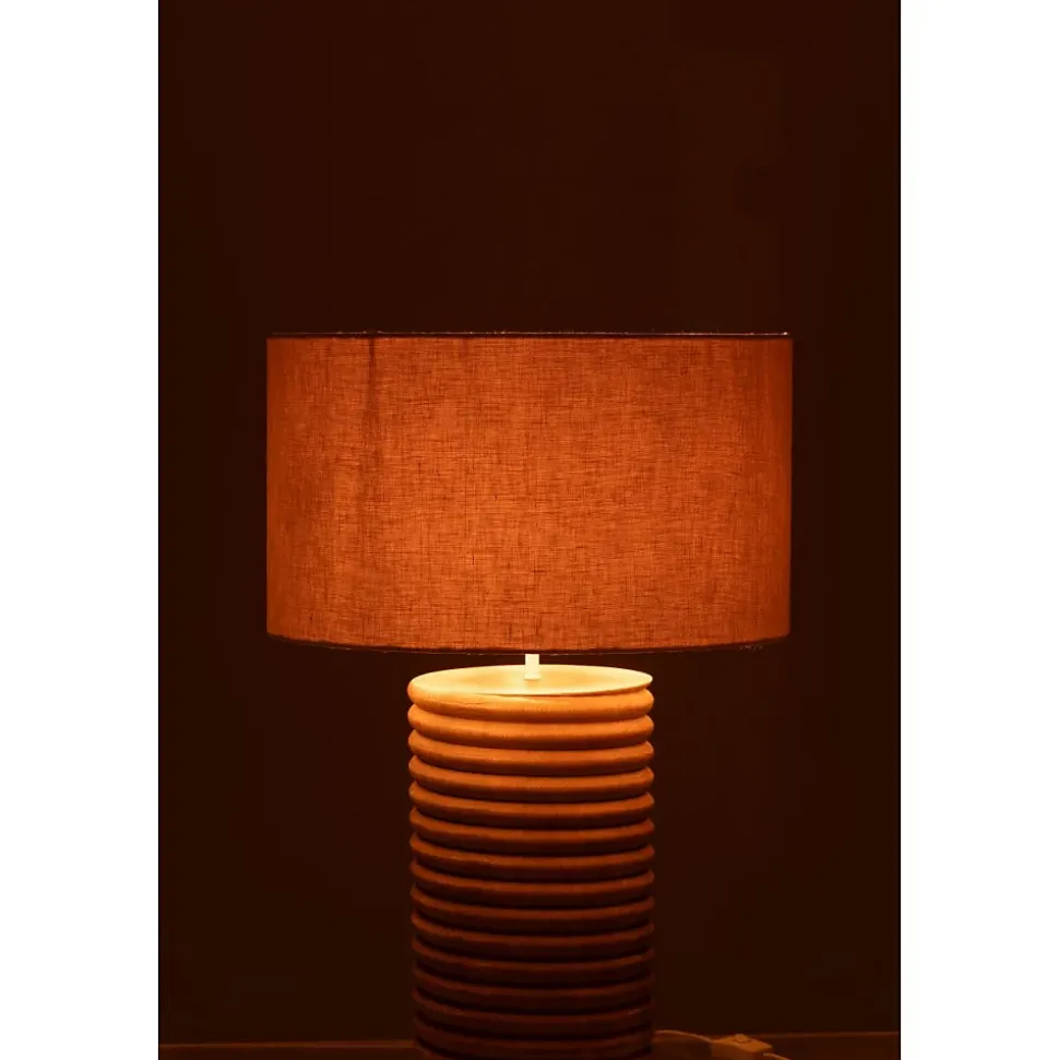 Lampe à Poser Filetage en Bois "Ailanthus" 70cm Naturel