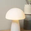 Lampe à poser Fungo verre opaque blanc opalin IP20 E27 60W H.28cm Lucide