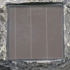 Lampe à poser galet LED solaire gris IP44