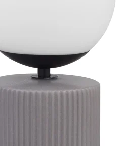 Lampe à poser Gayle céramique finition gris Ø16 x H.40,5 cm