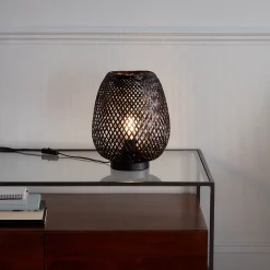 Lampe à poser Kasungu E27 IP20 Ø24 x H.30 cm GoodHome noir