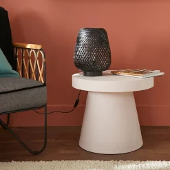 Lampe à poser Kasungu E27 IP20 Ø24 x H.30 cm GoodHome noir