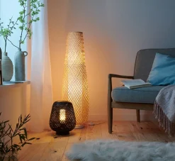 Lampe à poser Kasungu E27 IP20 Ø24 x H.30 cm GoodHome noir