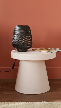 Lampe à poser Kasungu E27 IP20 Ø24 x H.30 cm GoodHome noir