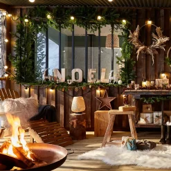 Lampe à poser Kasungu E27 IP20 ø24 x h.30 cm GoodHome coloris naturel