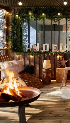 Lampe à poser Kasungu E27 IP20 ø24 x h.30 cm GoodHome coloris naturel