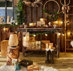 Lampe à poser Kasungu E27 IP20 ø24 x h.30 cm GoodHome coloris naturel